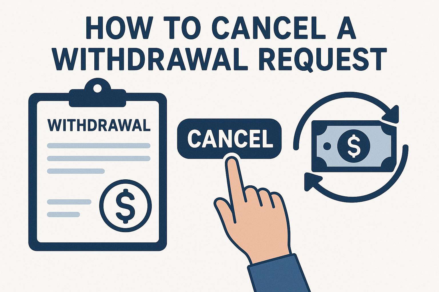 How to cancel a withdrawal request.