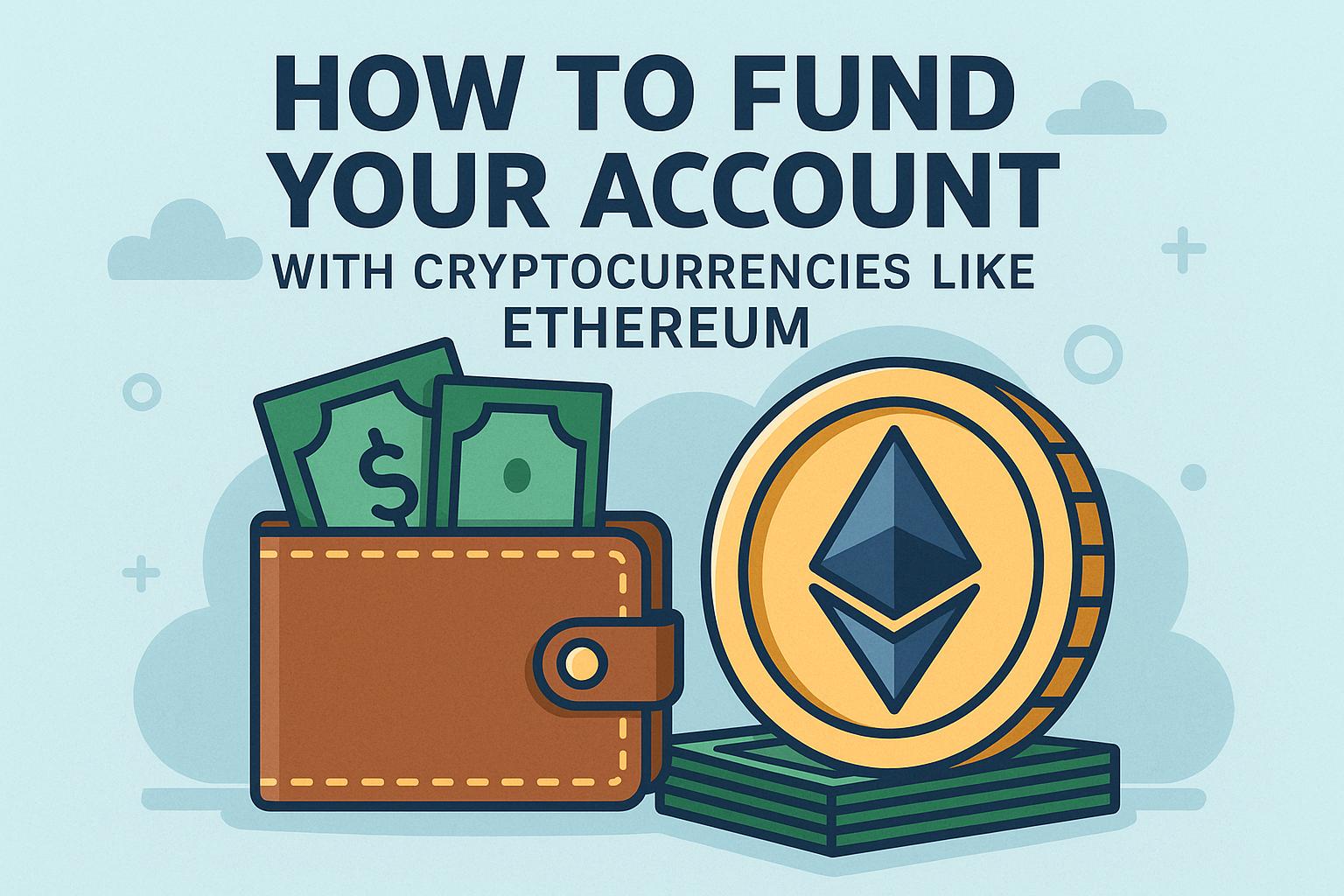 How to fund your account with cryptocurrencies like Ethereum.