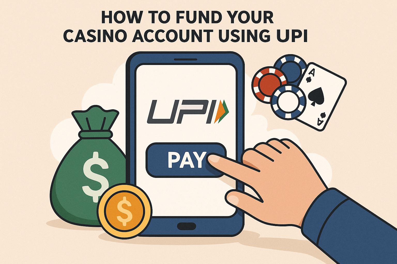How to fund your casino account using UPI (Unified Payments Interface).