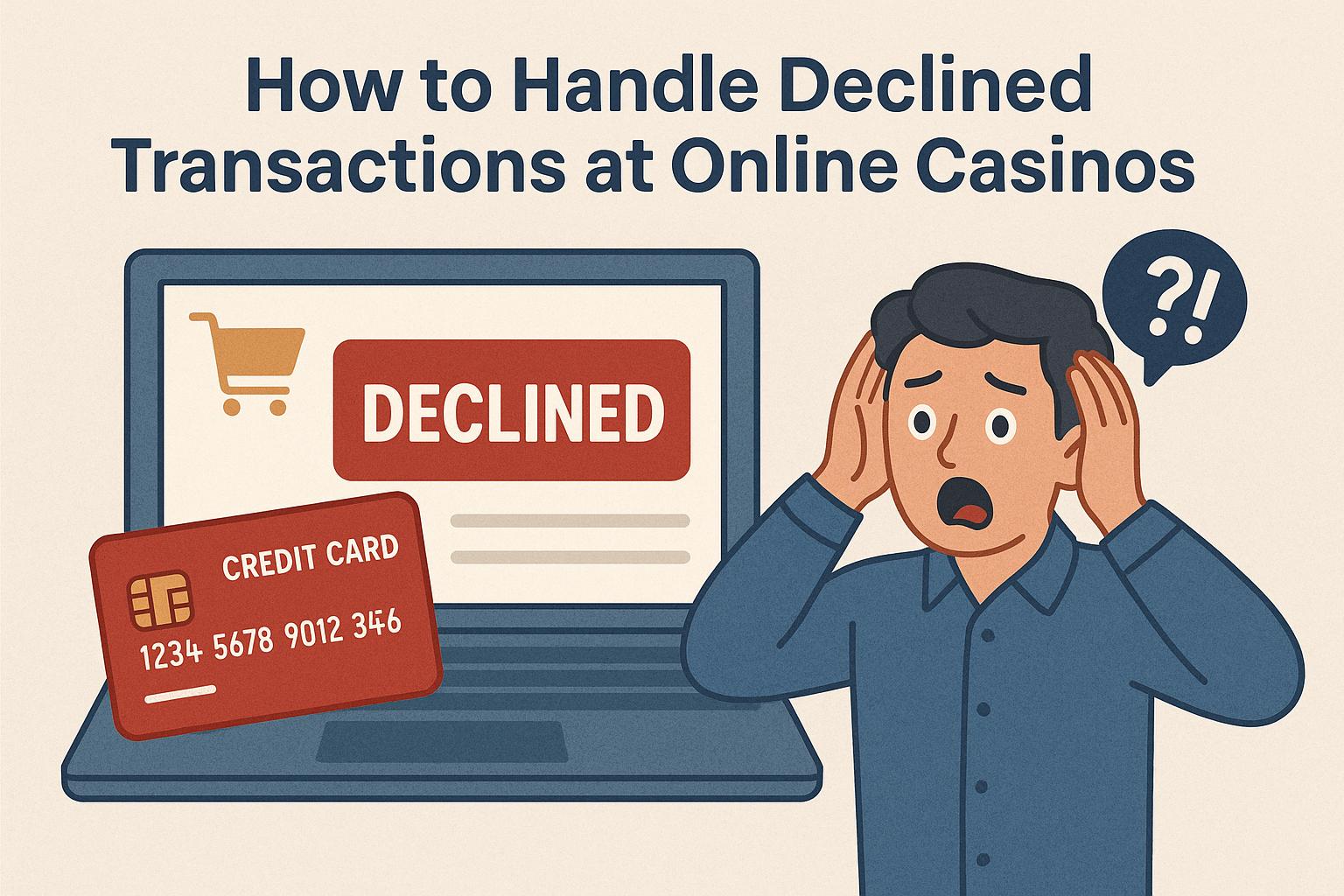 How to handle declined transactions at online casinos.