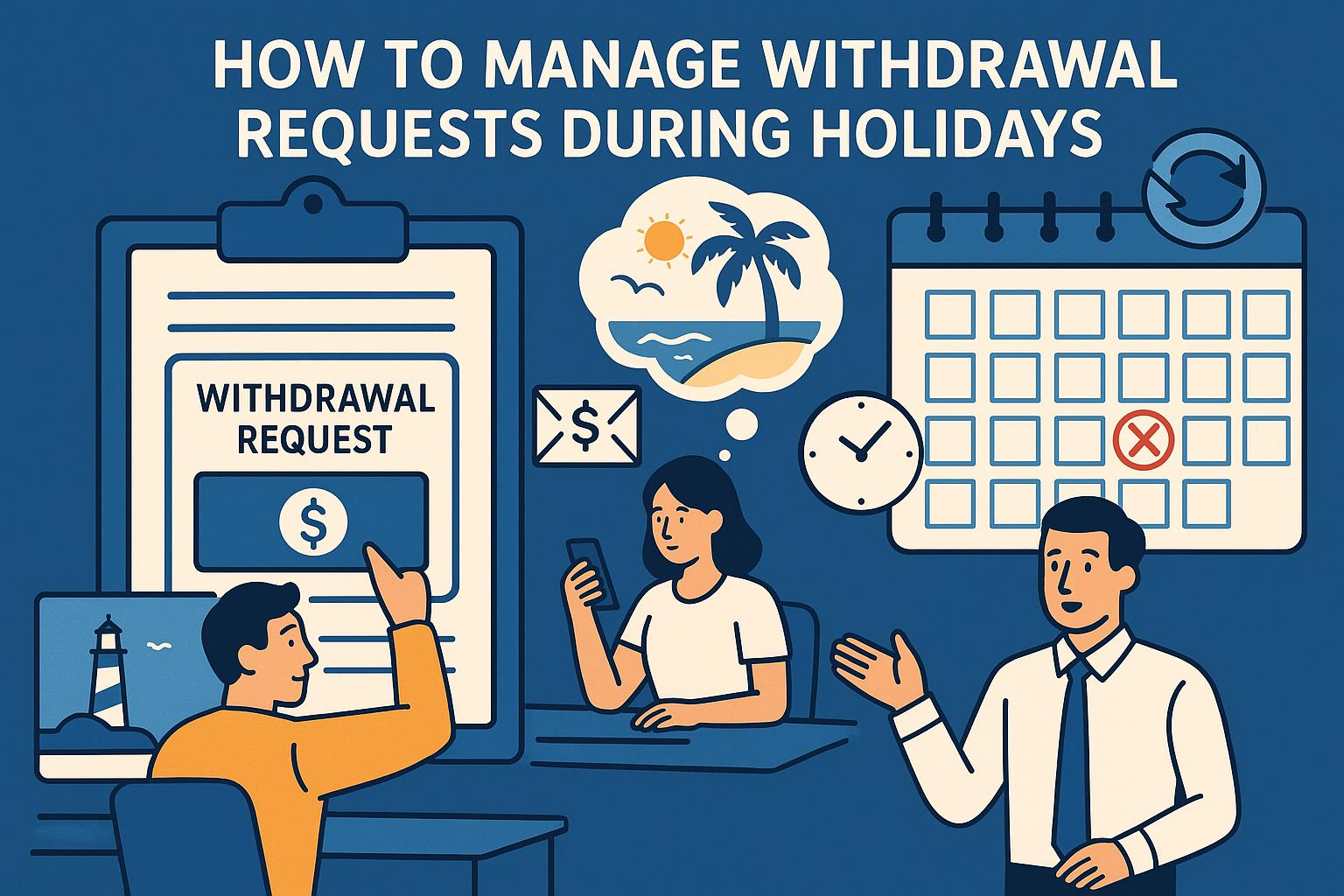 How to manage withdrawal requests during holidays.