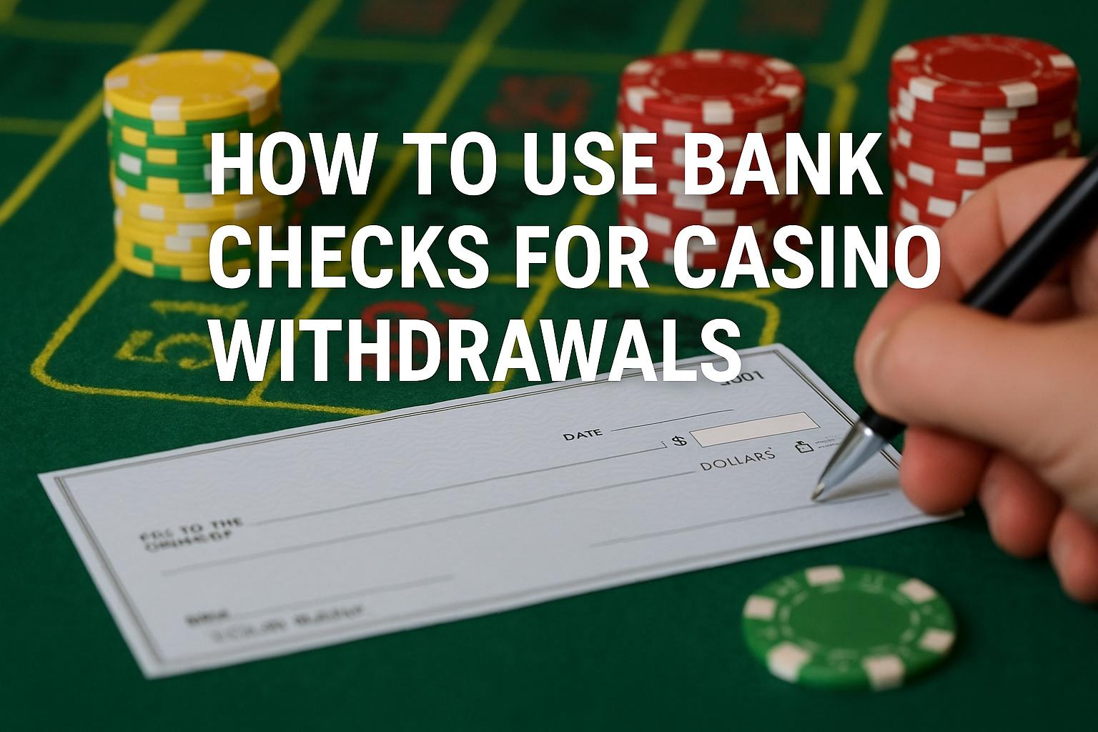 How to use bank checks for casino withdrawals.