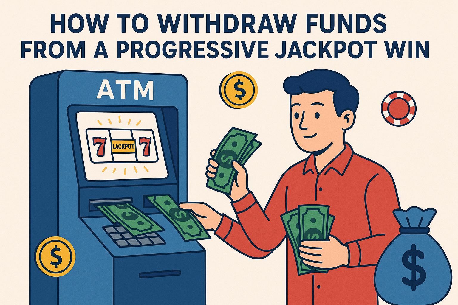 How to withdraw funds from a progressive jackpot win.
