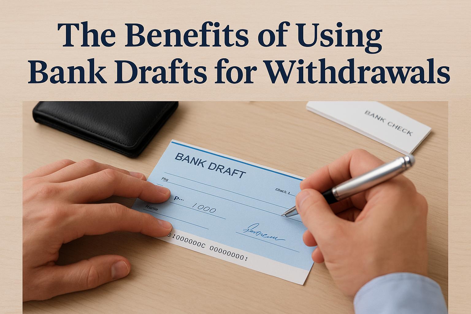 The benefits of using bank drafts for withdrawals.