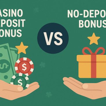 The differences between casino deposit bonuses and no-deposit bonuses.