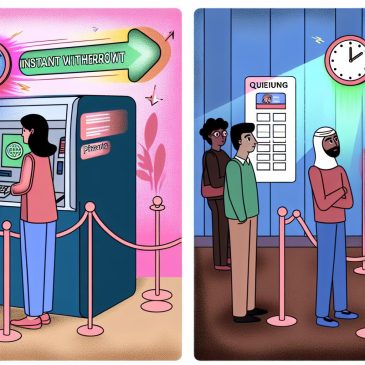 The differences between instant withdrawal and standard processing times.