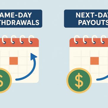 The differences between same-day withdrawals and next-day payouts.