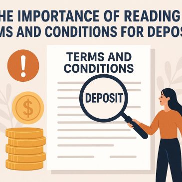 The importance of reading terms and conditions for deposits.